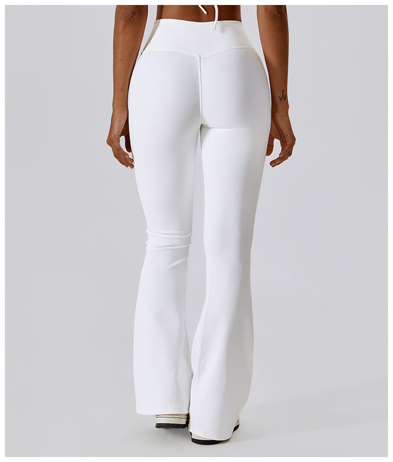 Legging évasé femme taille croisée sport