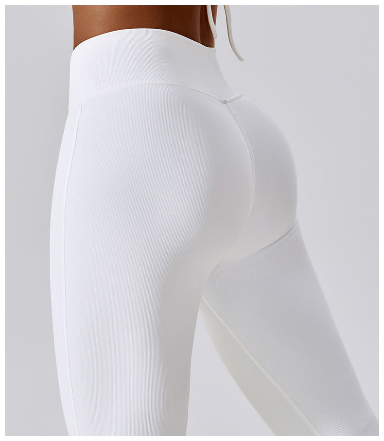 Legging évasé femme taille croisée sport